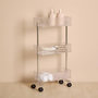 Voir la diapositive 4 : FIVE Desserte 3 Niveaux  Plastor  80cm Transparent