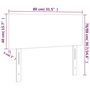 Voir la diapositive 6 : VIDAXL Tete de lit a LED Gris fonce 80x5x78/88 cm Tissu