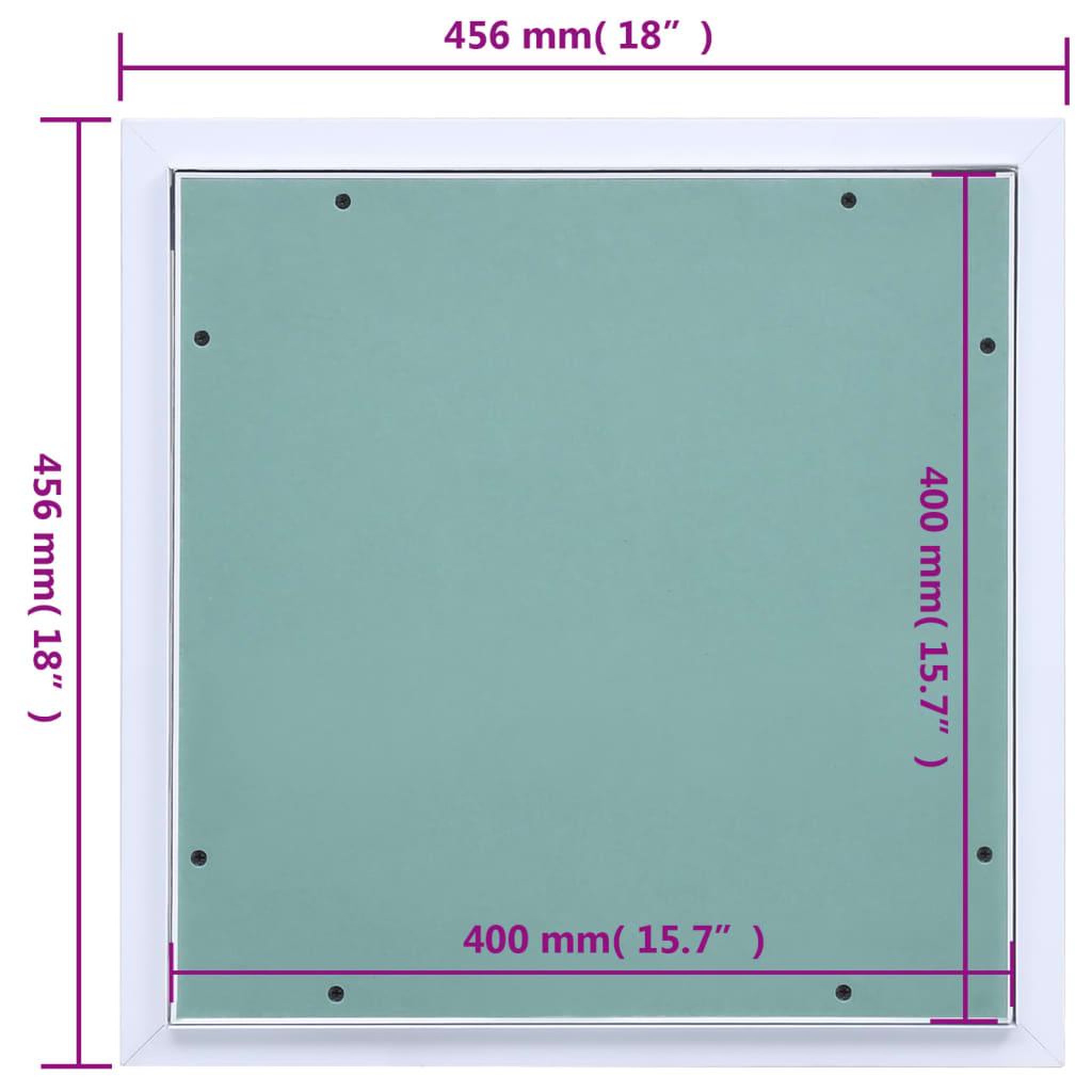Voir la diapositive 6 : VIDAXL Panneau d'acces Cadre en aluminium plaque de platre 400x400 mm