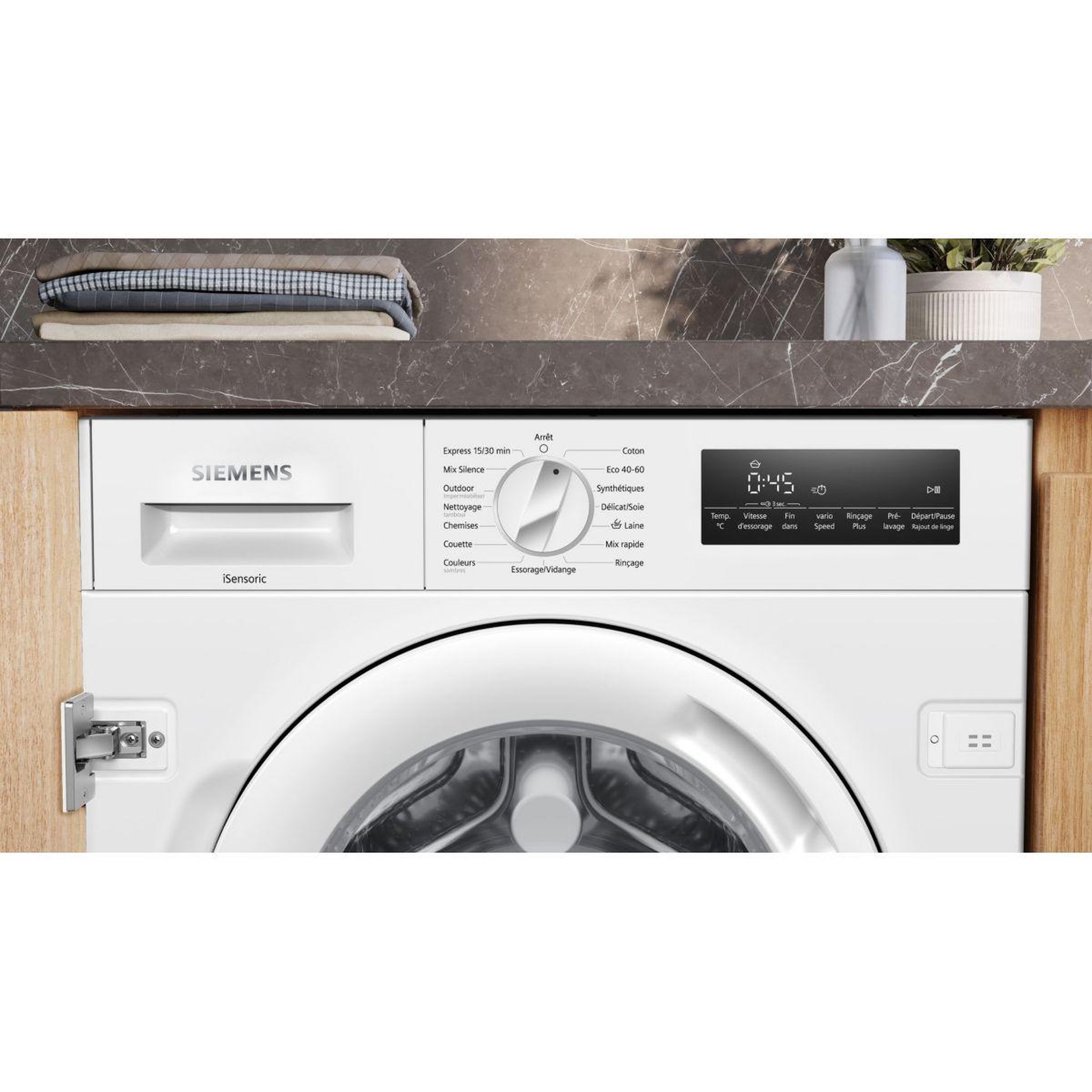 Voir la diapositive 2 : Siemens Lave linge hublot encastrable wi14w549ff iq700