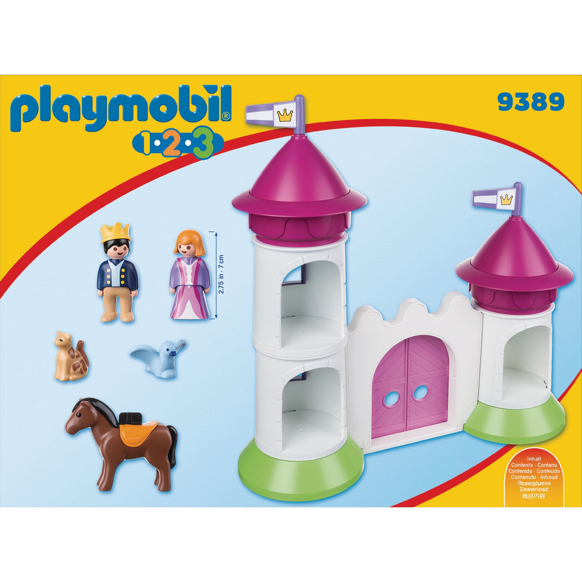 PLAYMOBIL 9389 - 1.2.3 - Château de princesse avec tours empilables