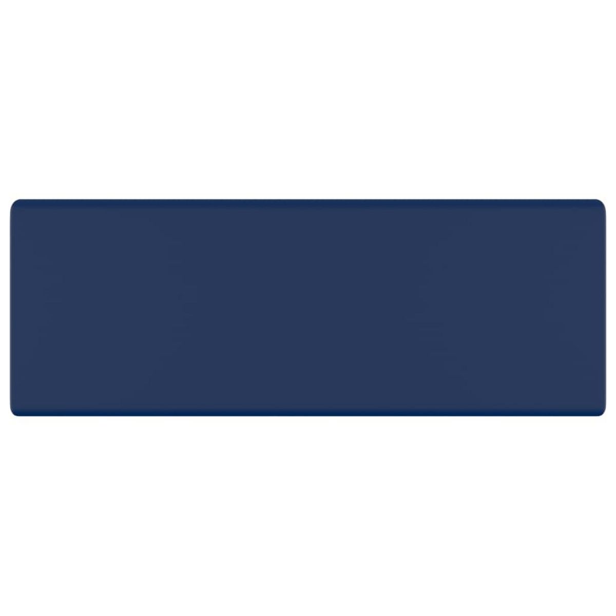 VIDAXL Lavabo carre a trop-plein Bleu fonce mat 41x41 cm Ceramique