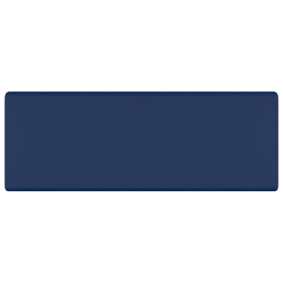 VIDAXL Lavabo carre a trop-plein Bleu fonce mat 41x41 cm Ceramique