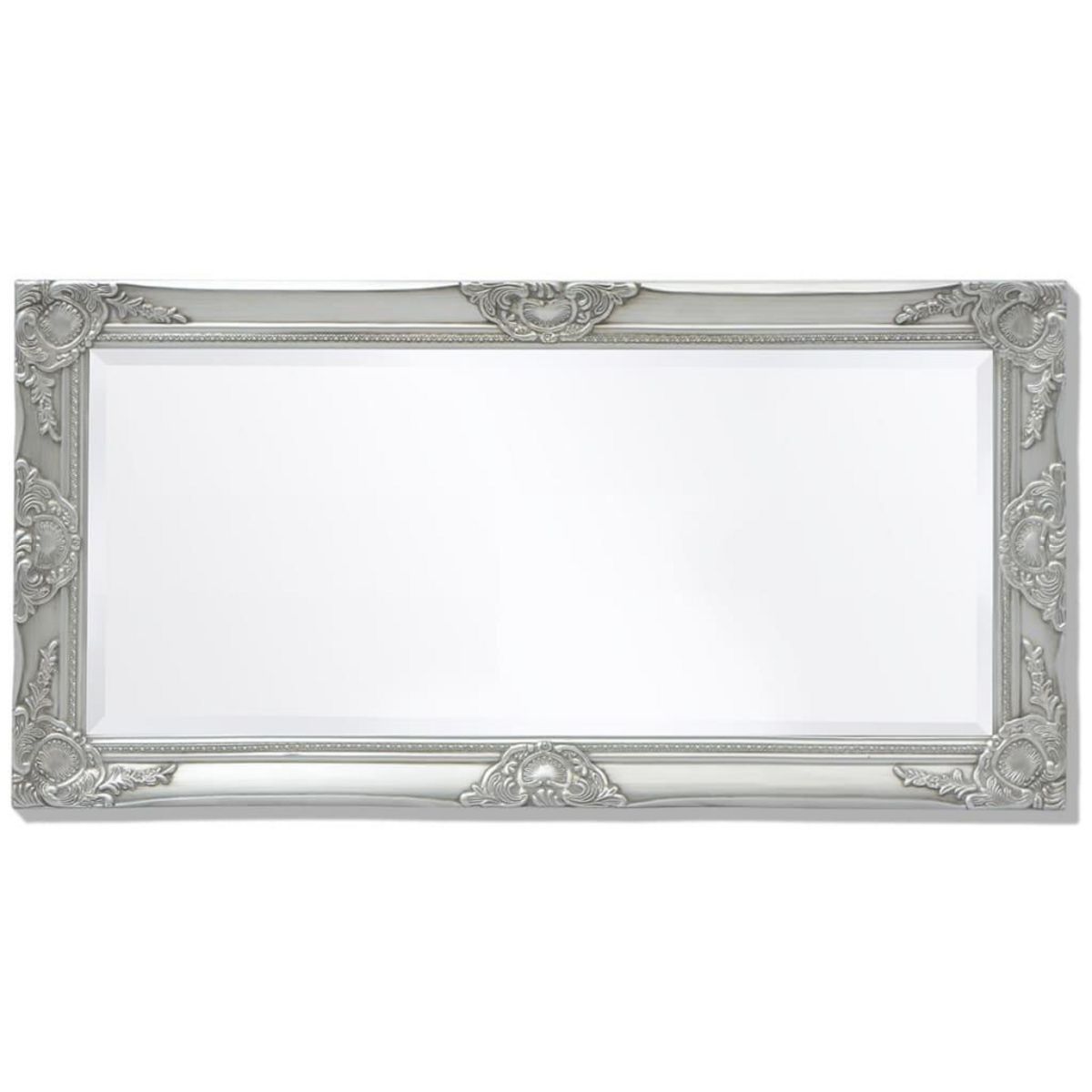 VIDAXL Miroir mural style baroque 100x50 cm Argente