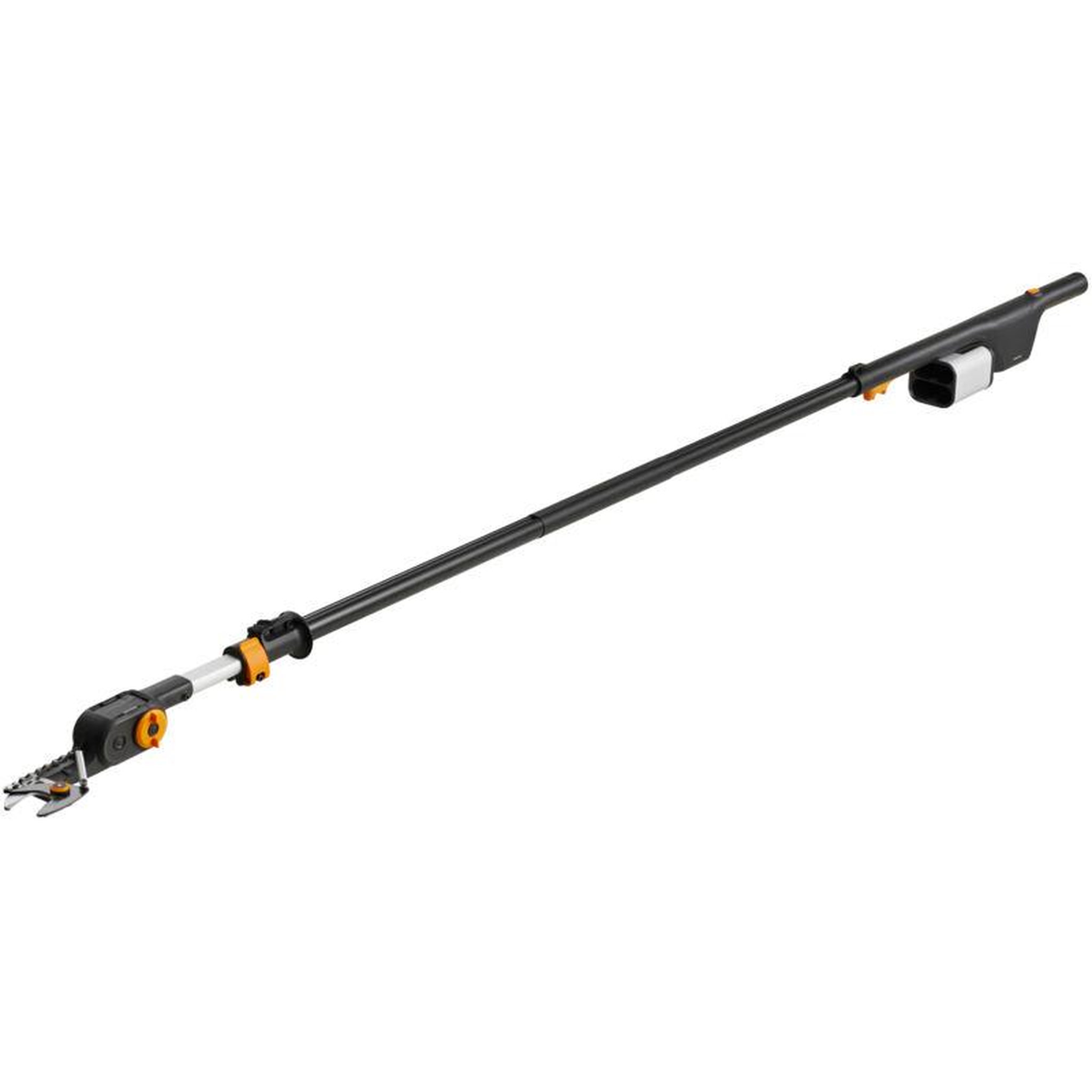 Fiskars Coupe-branche télescopique (outil seul), à batteries amovibles 12V-4 Ah - portée 6m, diam. de coupe 32mm, tête réglable 230°