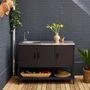 Voir la diapositive 2 : SWEEEK Cuisine extérieure en acier avec évier L120cm