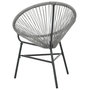 Voir la diapositive 5 : VIDAXL Chaise de jardin sous forme de lune Resine tressee Gris