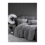 GENERIQUE Parure de lit - 129CTN64273 - 1 housse de couette 220 x 240 cm + 2 taies d'oreiller 60 x 60 cm - 100% coton ranforcé - Gris