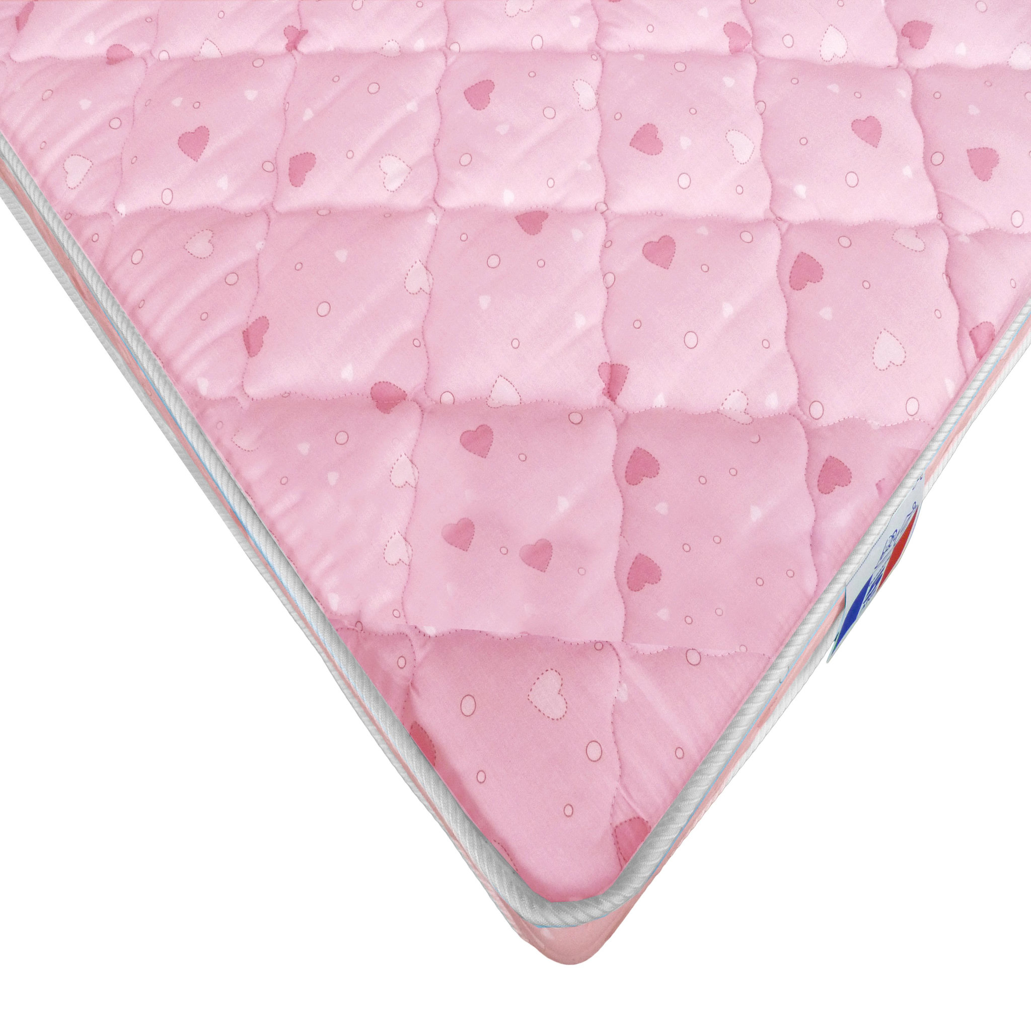 Voir la diapositive 4 : Matelas bébé mousse tissu 100% coton sans traitement 70x140cm PRINCESSE