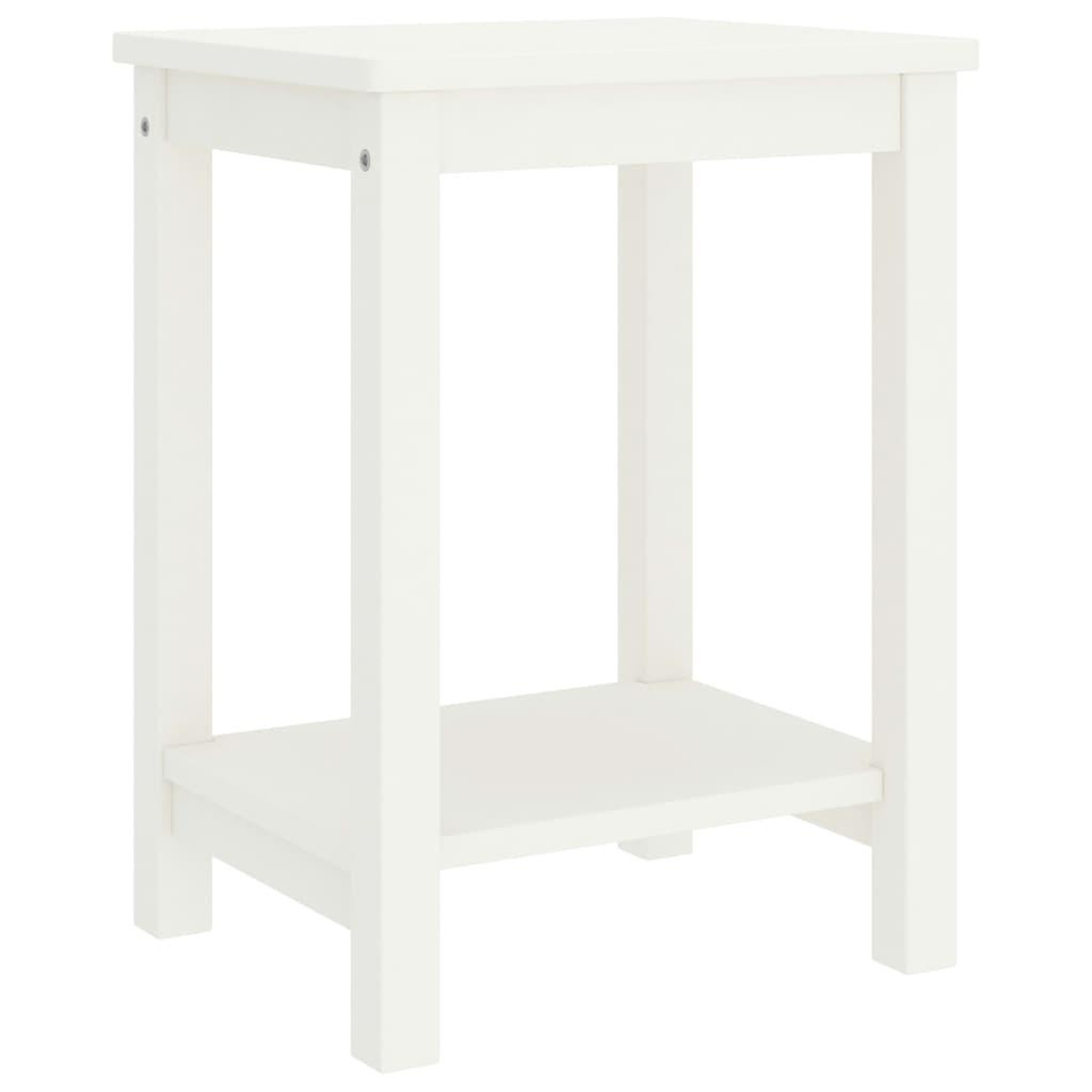 Voir la diapositive 1 : VIDAXL Table de chevet blanc 35x30x47 cm bois de pin massif
