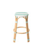 Voir la diapositive 2 : Paris Prix Tabouret de Bar en Rotin  Reyes  66cm Bleu & Blanc