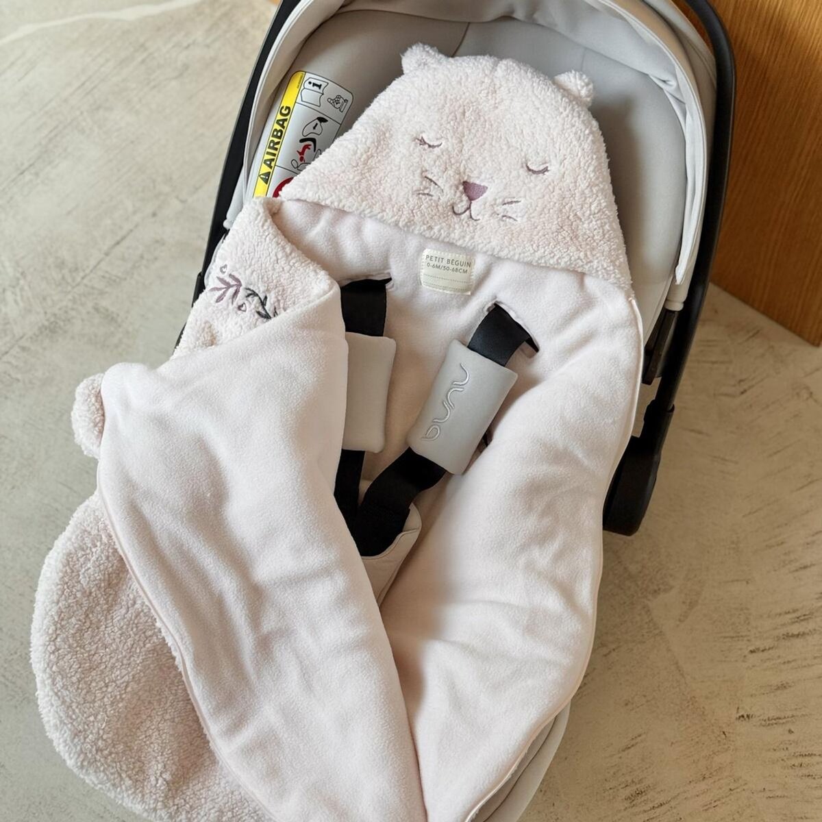 Petit Béguin Nid d'ange en sherpa Matcha