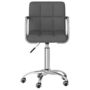Voir la diapositive 3 : VIDAXL Chaise pivotante de bureau Gris fonce Tissu