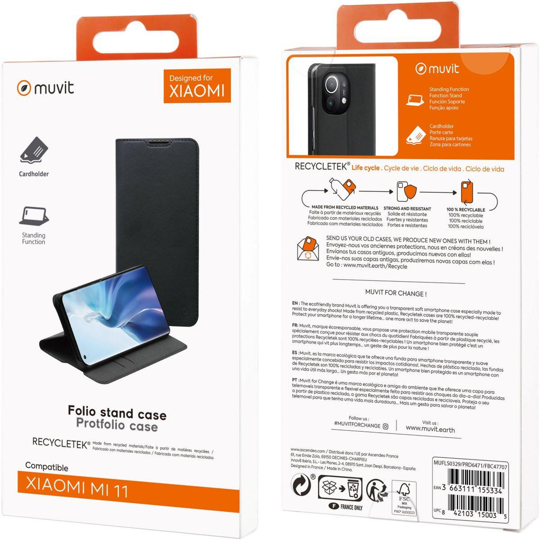 Voir la diapositive 4 : Muvit Coque xiaomi mi 11 noir