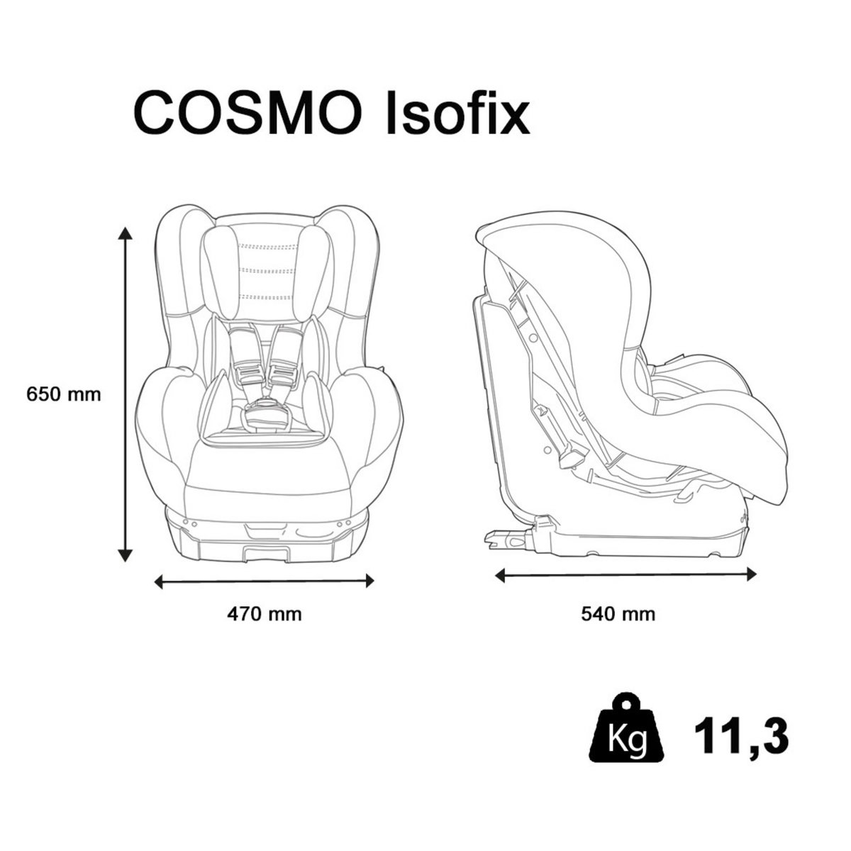 NANIA Siège auto isofix groupe 0/1 Cosmo Luxe
