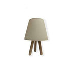 TOILINUX Lampe à poser en bois Ankara - Beige