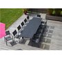 Table de jardin extensible 220/340x97cm aluminium gris anthracite LAGOON