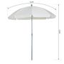 Voir la diapositive 3 : OUTSUNNY Parasol inclinable octogonal de jardin Ø 2,2 x 2,3 H m métal polyester crème