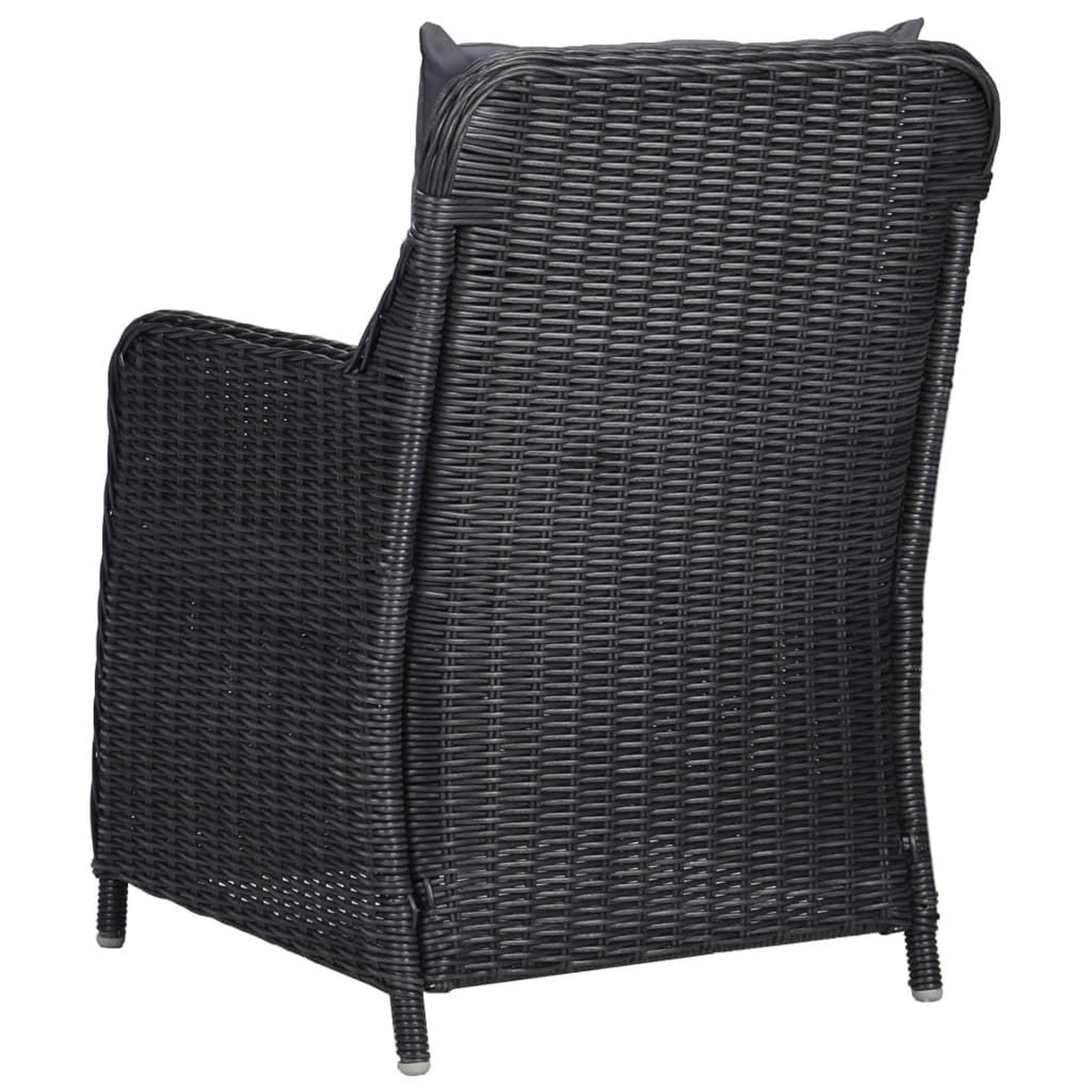 Voir la diapositive 5 : VIDAXL Ensemble a manger de jardin 7 pcs Noir