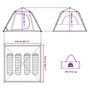 Voir la diapositive 6 : VIDAXL Tente de camping a dome 4 personnes liberation rapide