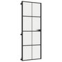 Voir la diapositive 5 : VIDAXL Porte interieure mince noir 76x201,5 cm verre trempe aluminium