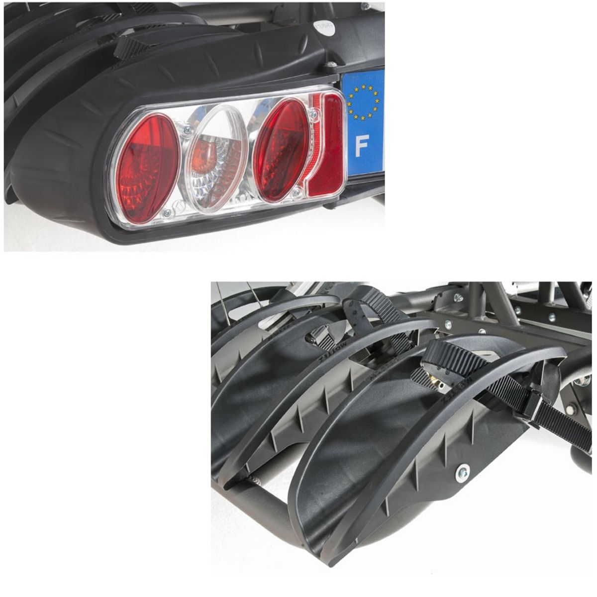 MOTTEZ Porte-vélos d'attelage plateforme rabattable & pliable 