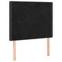 Voir la diapositive 2 : VIDAXL Tetes de lit 2 pcs Noir 90x5x78/88 cm Velours