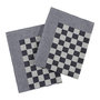 Voir la diapositive 6 : VIDAXL Serviettes de cuisine 10 pcs bleu et blanc 50x70 cm coton