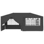 Voir la diapositive 3 : VIDAXL Tente de reception et parois laterales 4x6 m Anthracite 90 g/m^2