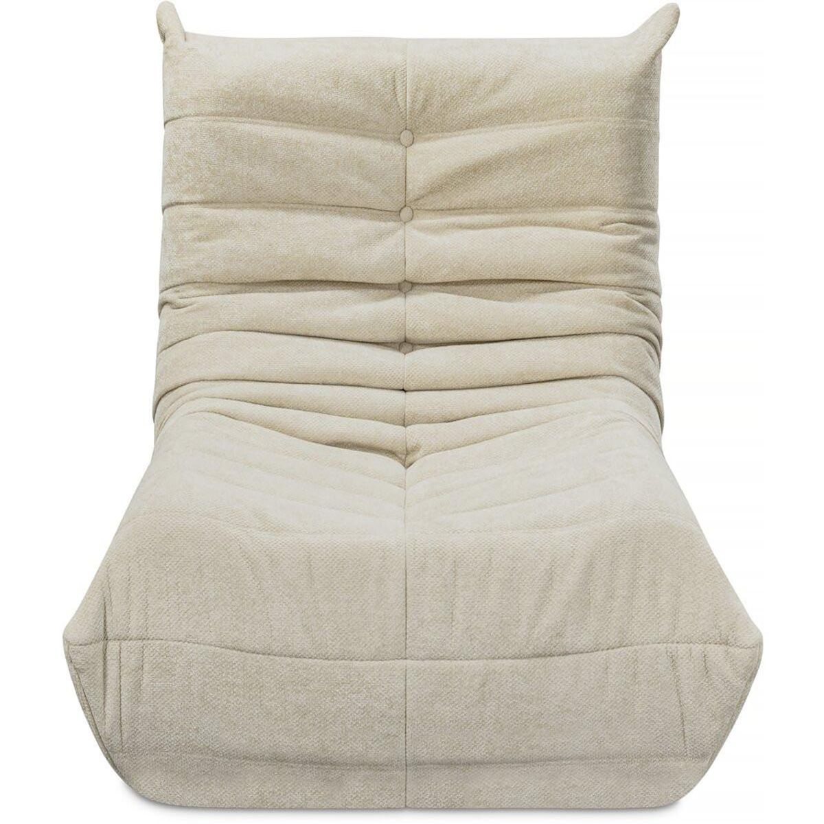 Habitat et Jardin Chauffeuse en tissu texturé  Velasca  - 95 x 100 x 75 cm - Beige