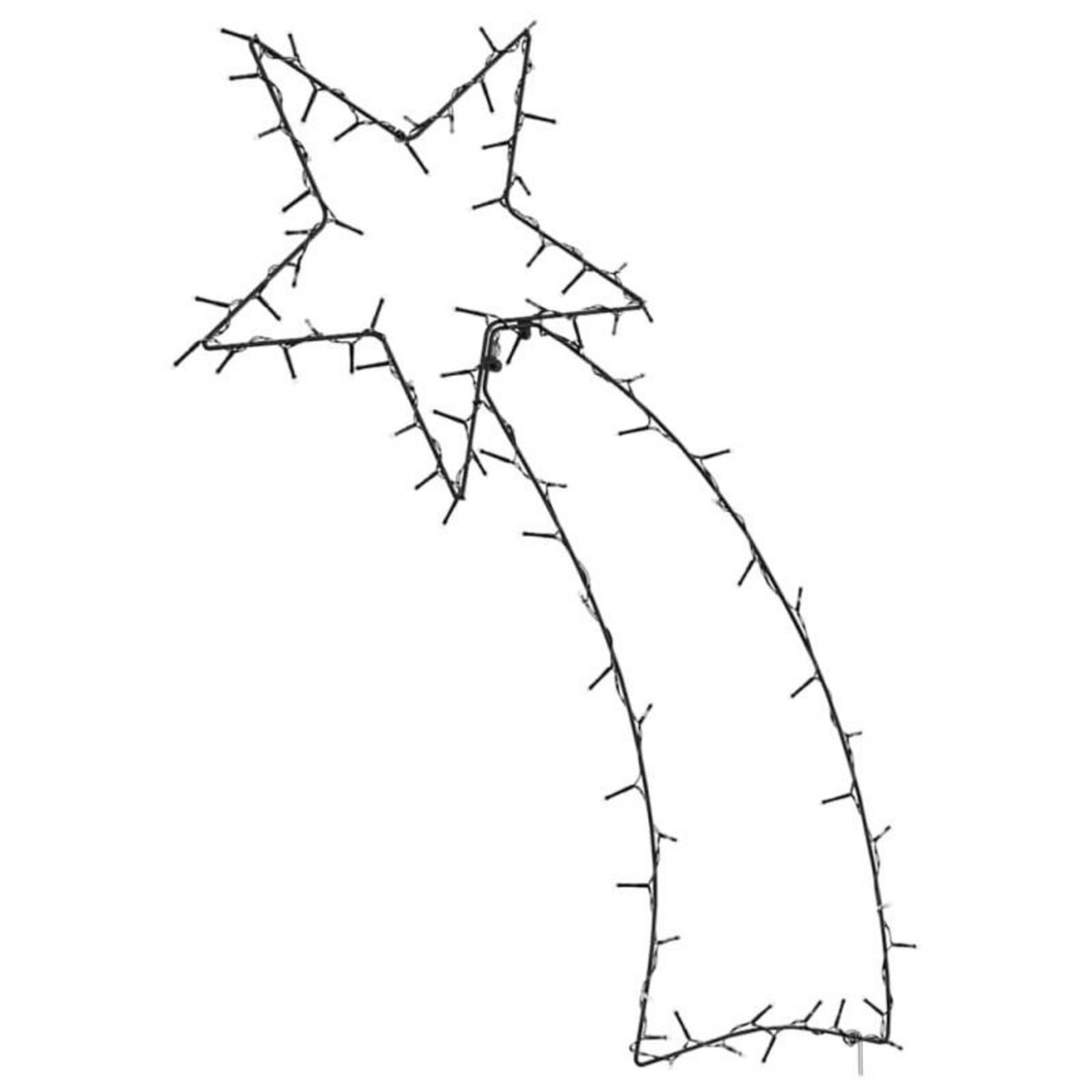 VIDAXL Lumières de Noël silhouette d étoile filante 115 LED