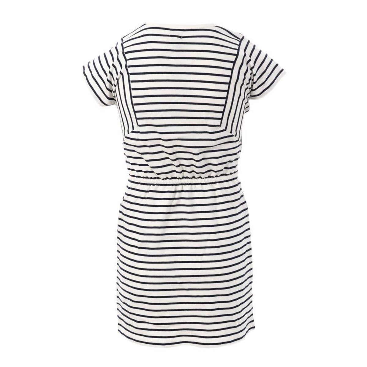 ELLE EST OU LA MER Robe à Rayures /Blanc Fille EOM Pinil