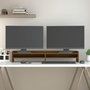 Voir la diapositive 1 : VIDAXL Support de moniteur Marron miel 100x24x16 cm Bois de pin solide