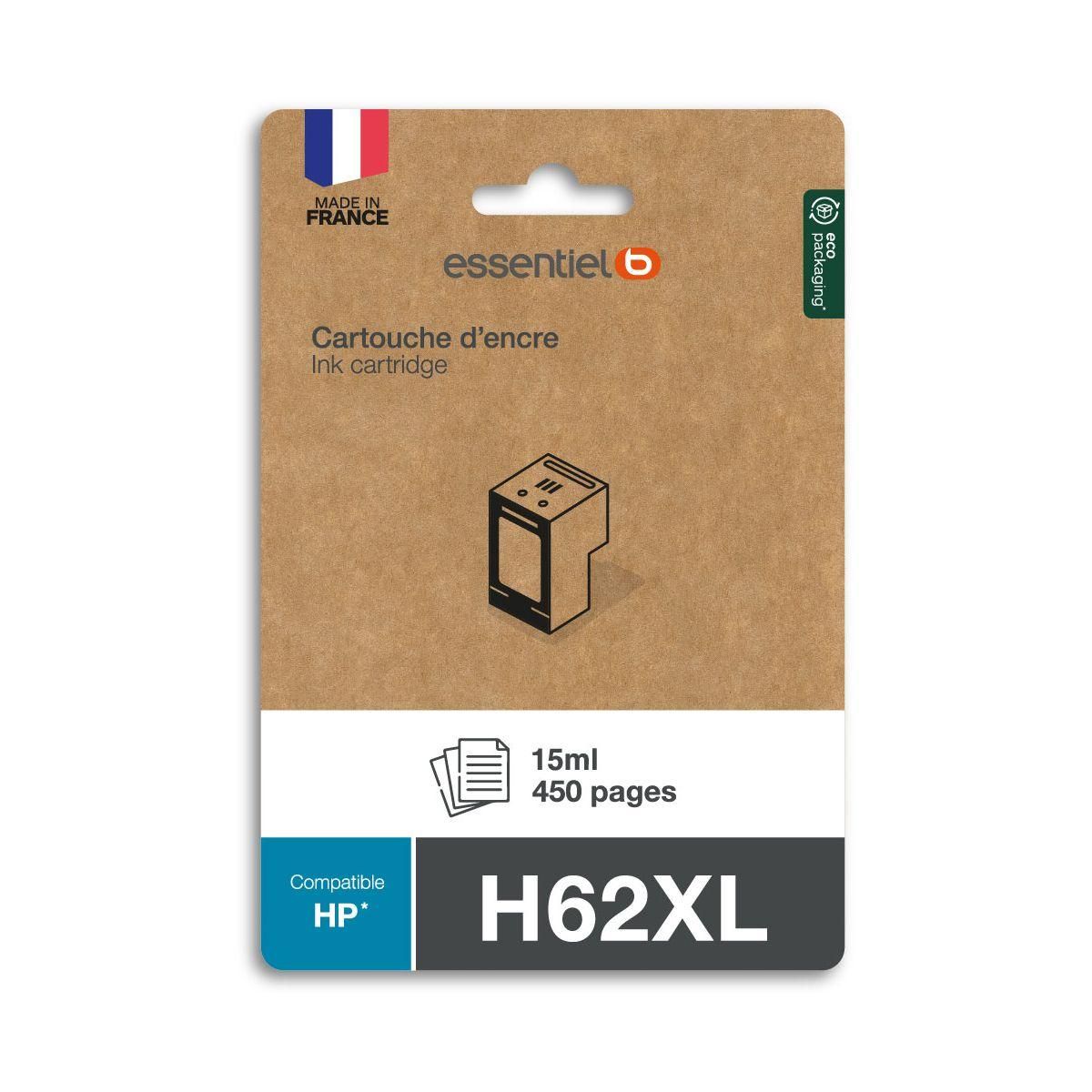 ESSENTIEL B Cartouche d'encre H62 XL NOIR