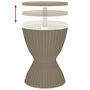 Voir la diapositive 4 : VIDAXL Table a glaciere 3 en 1 marron clair polypropylene