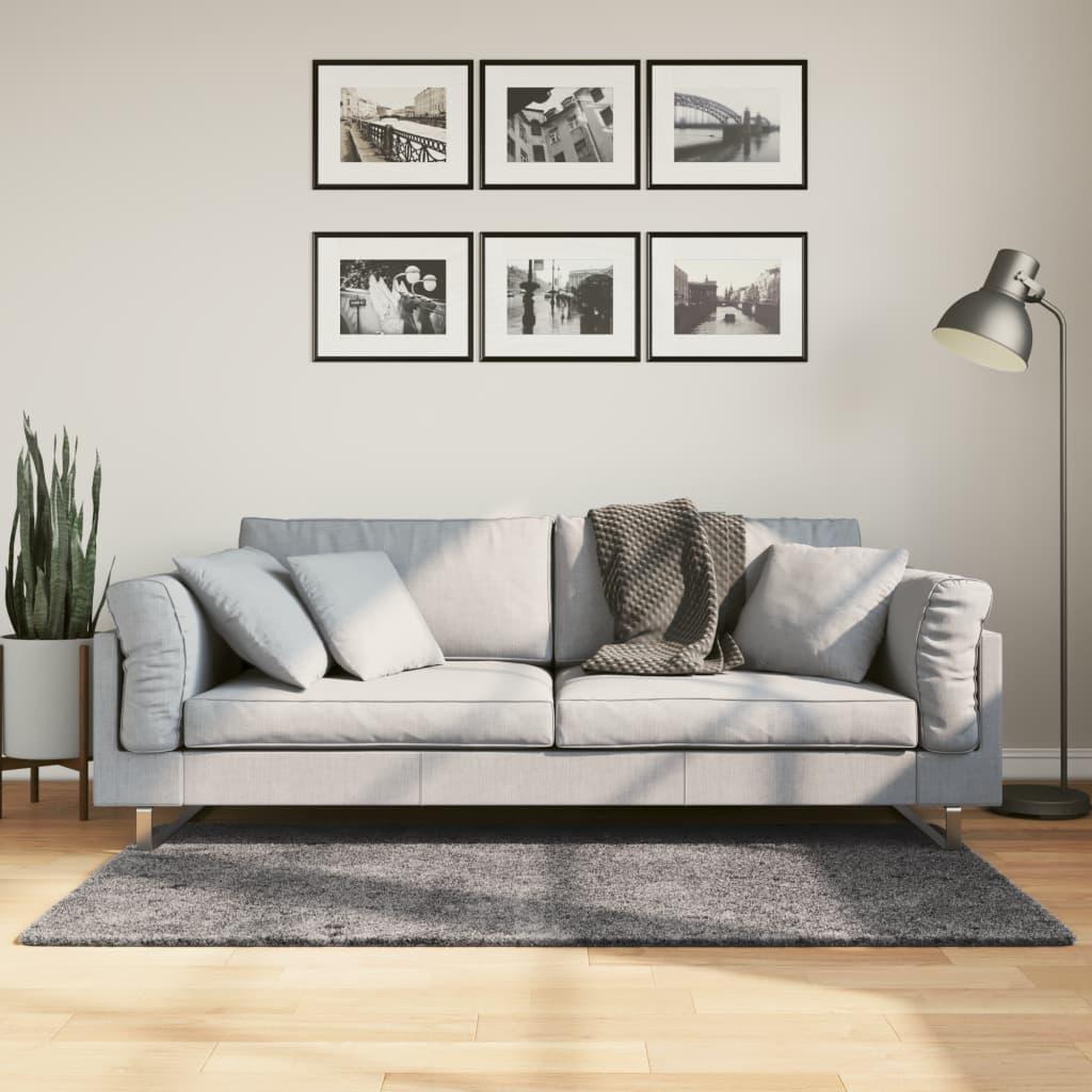 VIDAXL Tapis HUARTE a poils courts doux et lavable anthracite 80x150cm