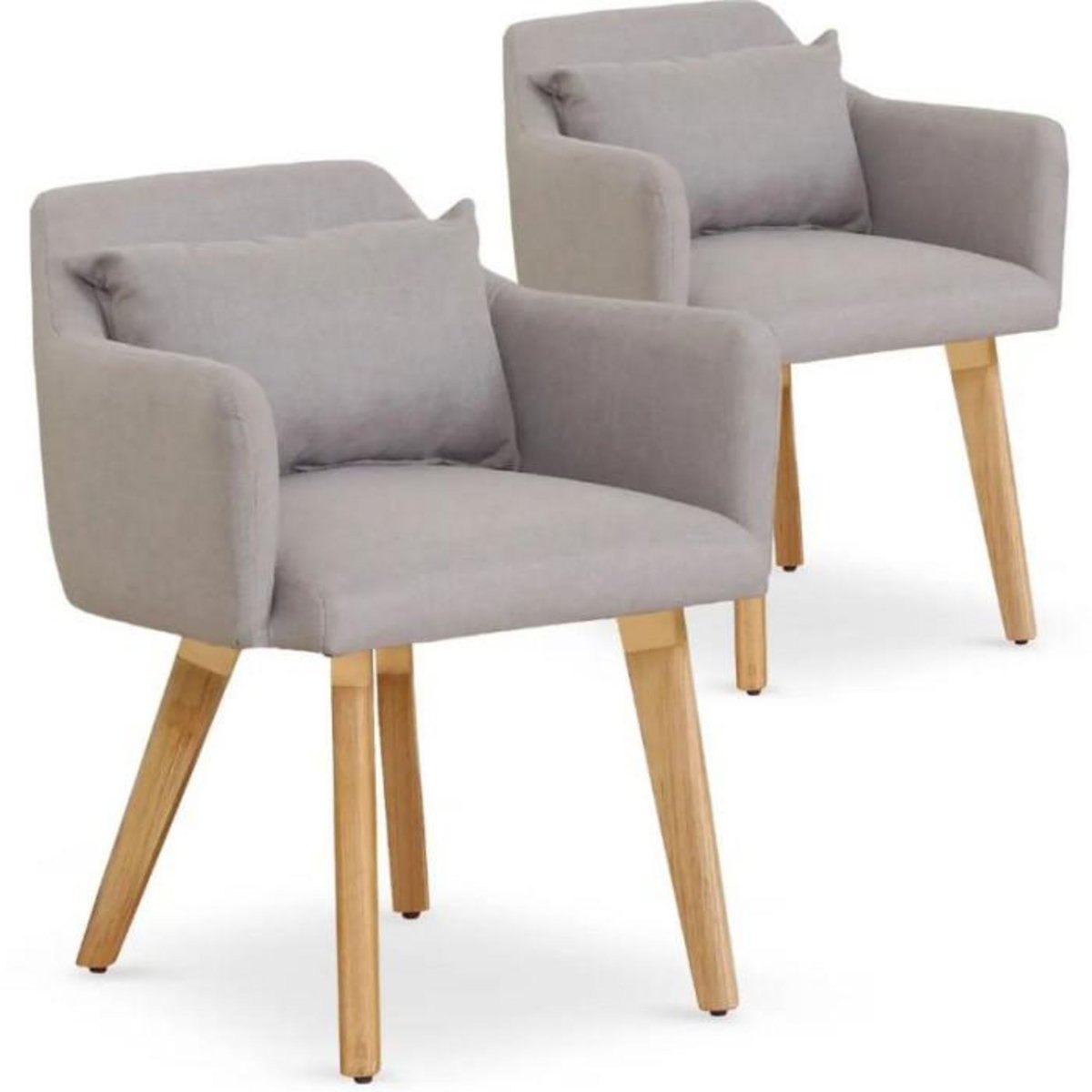 Paris Prix Lot de 2 Fauteuils Scandinave  Alan  70cm Beige