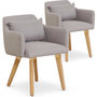 Voir la diapositive 1 : Paris Prix Lot de 2 Fauteuils Scandinave  Alan  70cm Beige