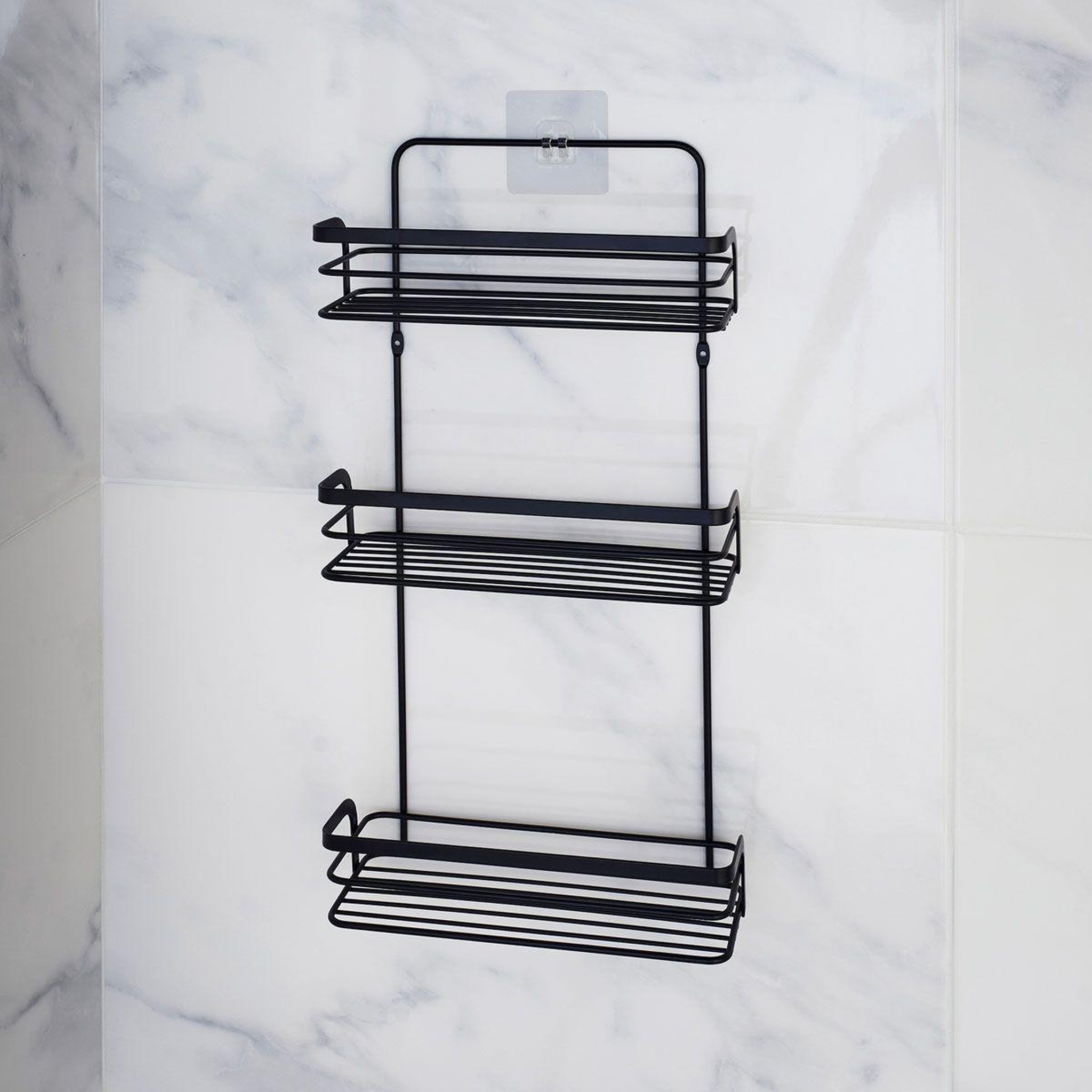 Voir la diapositive 2 : Douceur d'Intérieur Serviteur de douche 3 niveaux  filaire premium  49cm noir