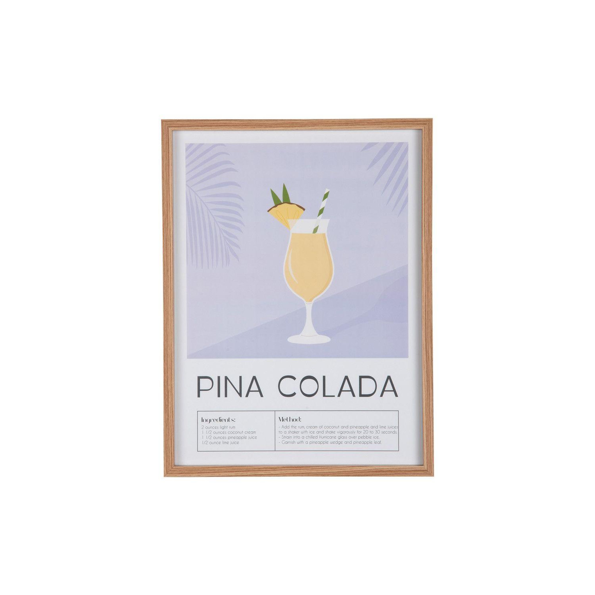 Voir la diapositive 1 : PRESENT TIME Affiche encadrée cocktail