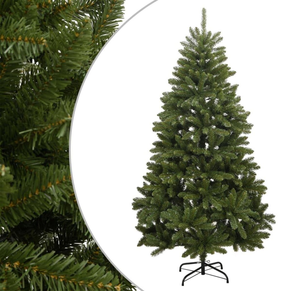 VIDAXL Sapin de Noël artificiel a charnieres avec support vert 180 cm