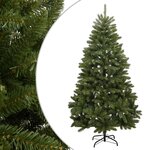 VIDAXL Sapin de Noël artificiel a charnieres avec support vert 180 cm