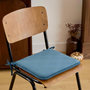 Voir la diapositive 4 : ATMOSPHERA Galette de Chaise Uni  Lilou  38x38cm Bleu Égéen