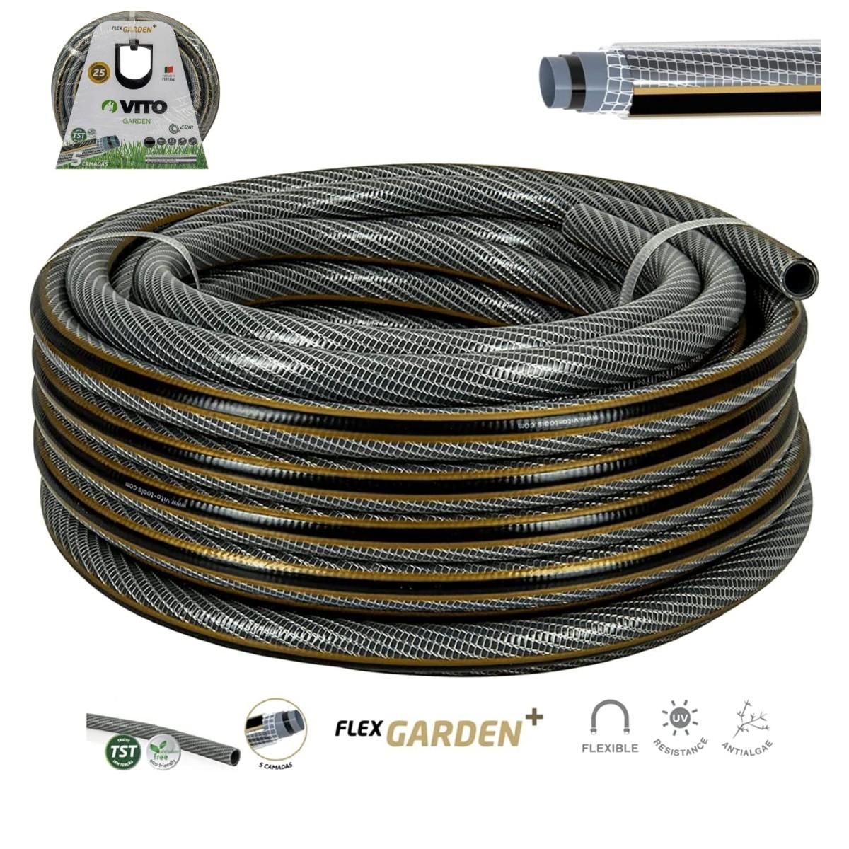 VITO Garden Tuyau arrosage Flexible Ø 19mm/ 20mètres 5 Couches 20 bars Anti torsion VITO