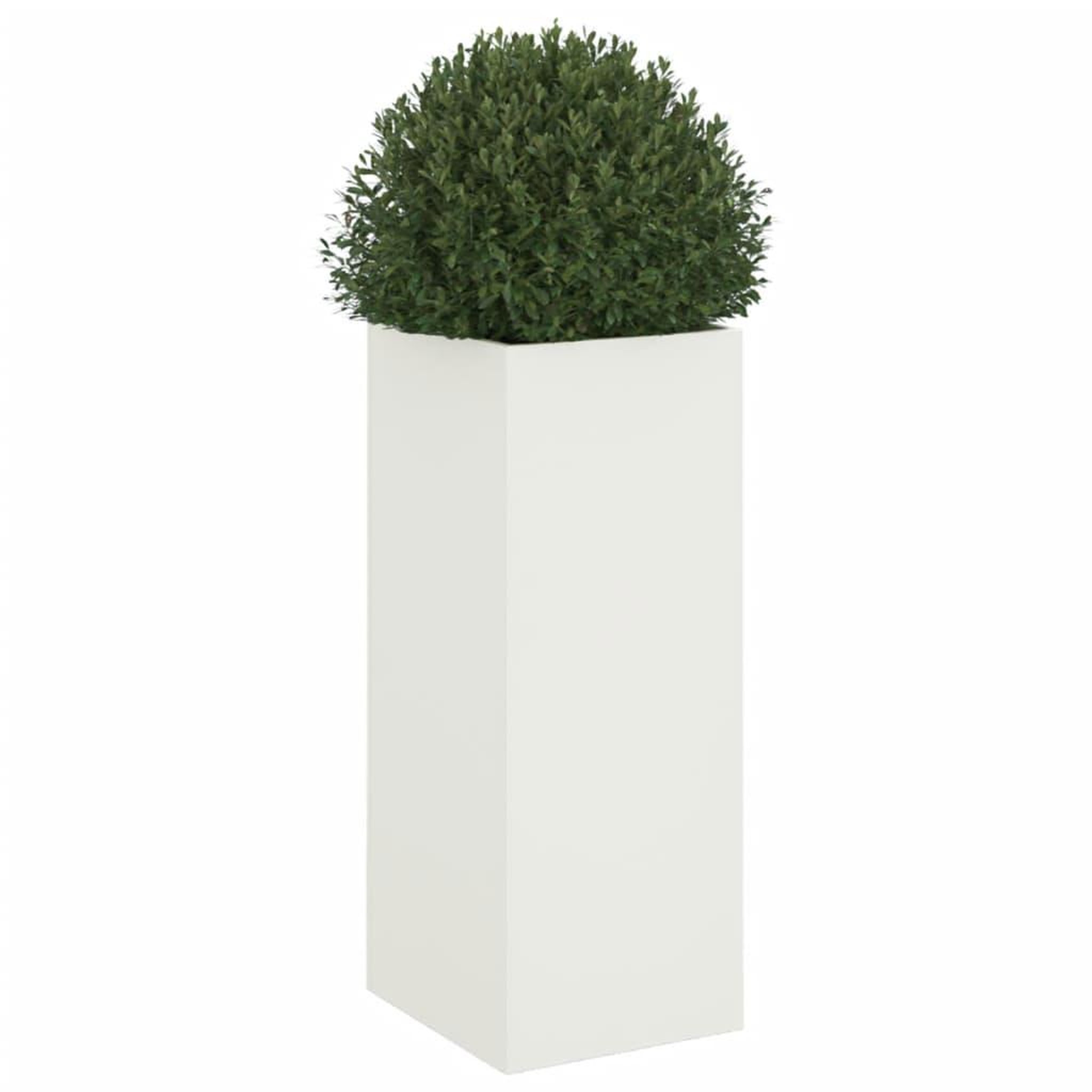Voir la diapositive 4 : VIDAXL Jardiniere blanc 32x29x75 cm acier
