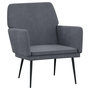 Voir la diapositive 2 : VIDAXL Fauteuil Gris fonce 62x79x79 cm Velours