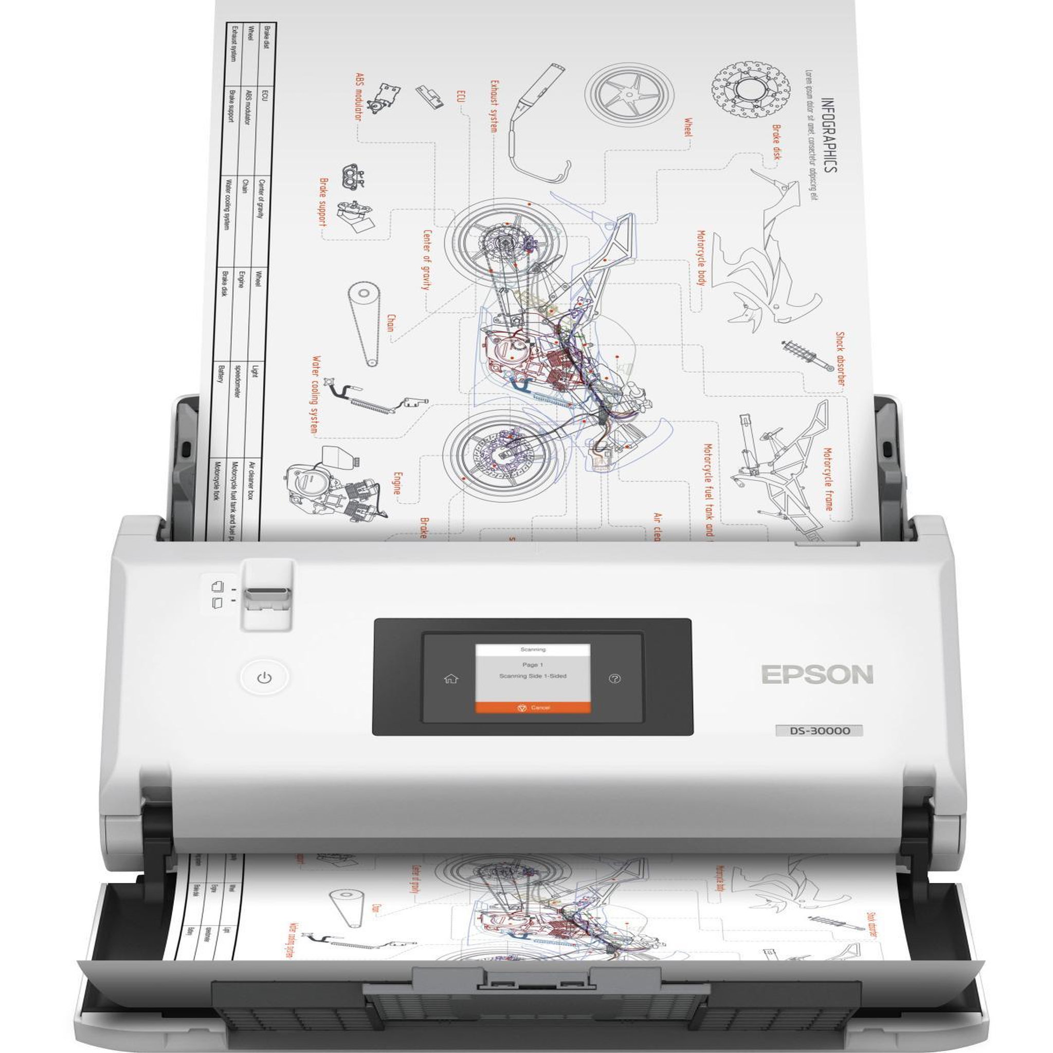Voir la diapositive 3 : Epson Epson workforce ds-30000 ‎ alimentation papier de scanner 600 x 600 dpi a3 blanc