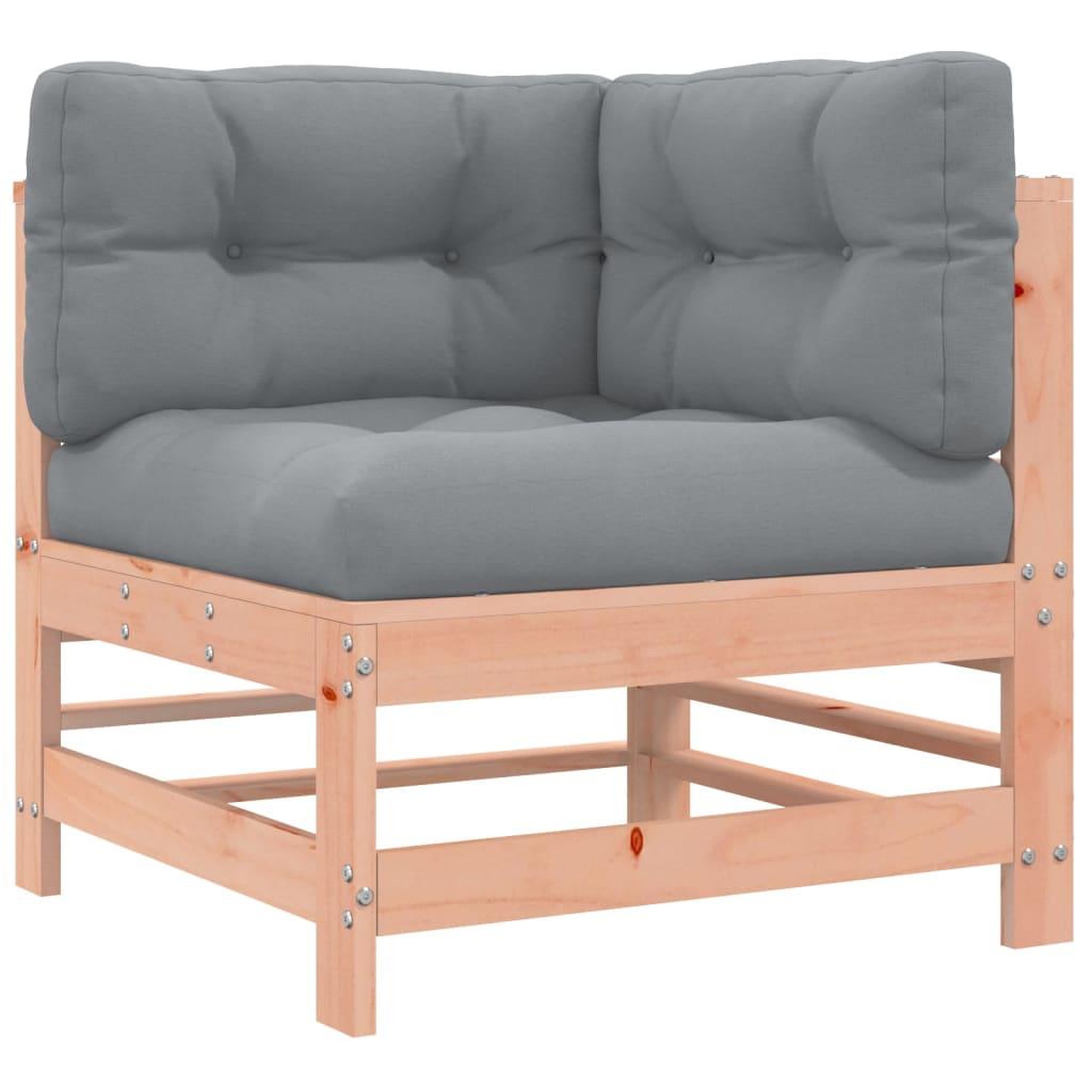 Voir la diapositive 4 : VIDAXL Canapes d'angle avec coussins 2 pcs bois massif douglas