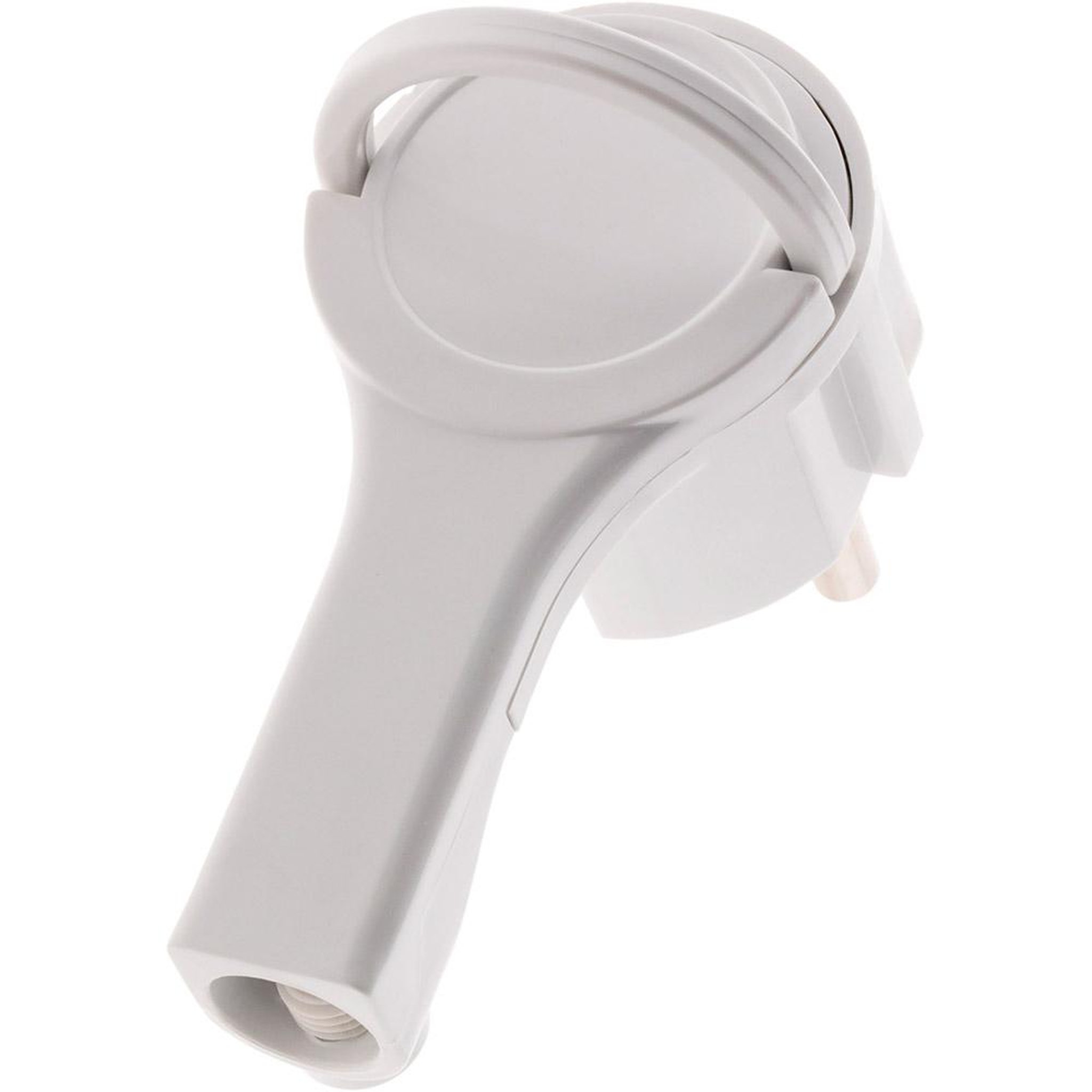 ZENITECH Fiche électrique mâle 2 poles + Terre 16A extraplate - blanc