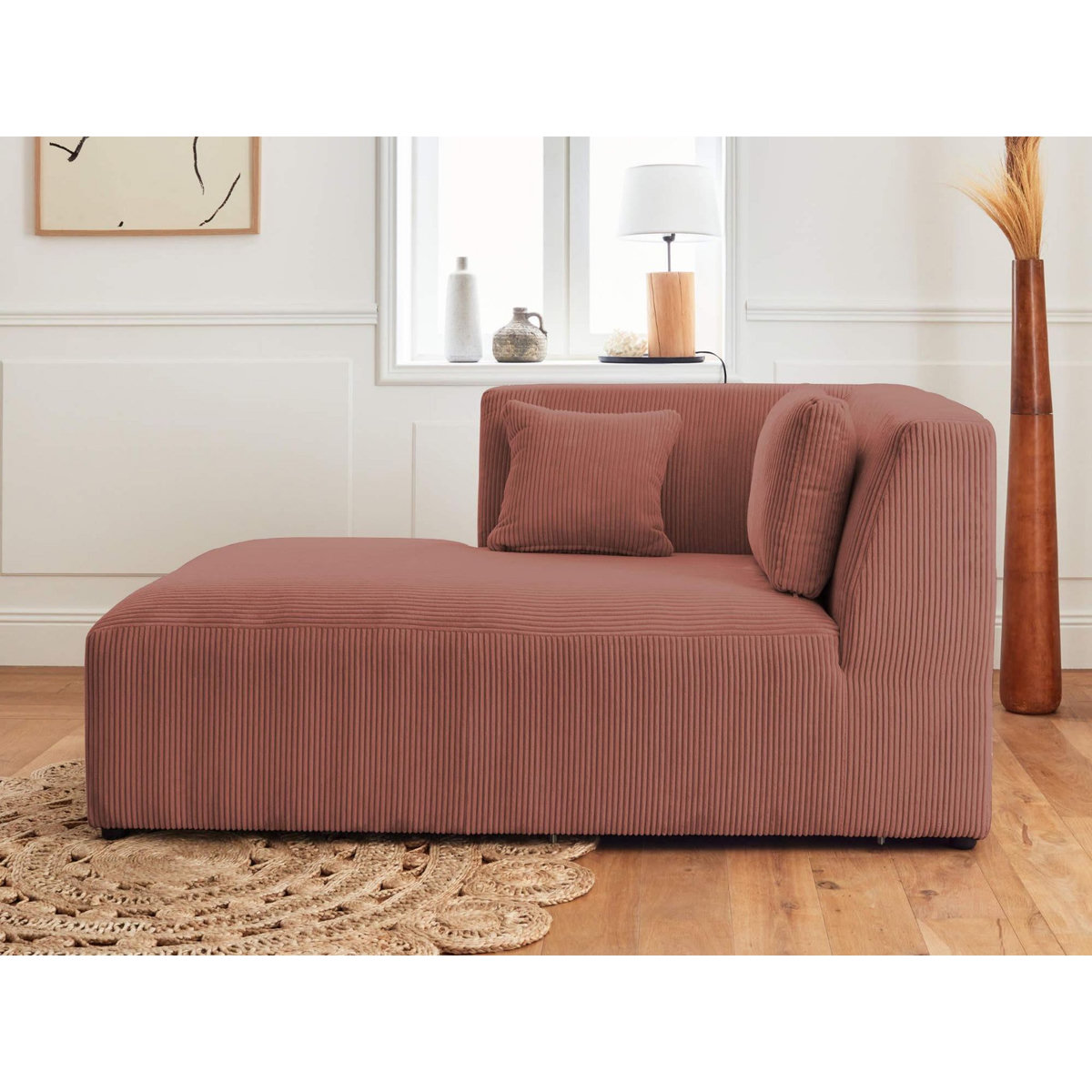 LISA DESIGN Victoire - canapé modulable d'angle gauche - 5 places - en velours côtelé